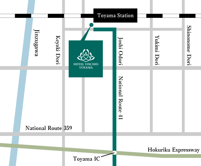 Hotel Vischio Toyama AccessMap