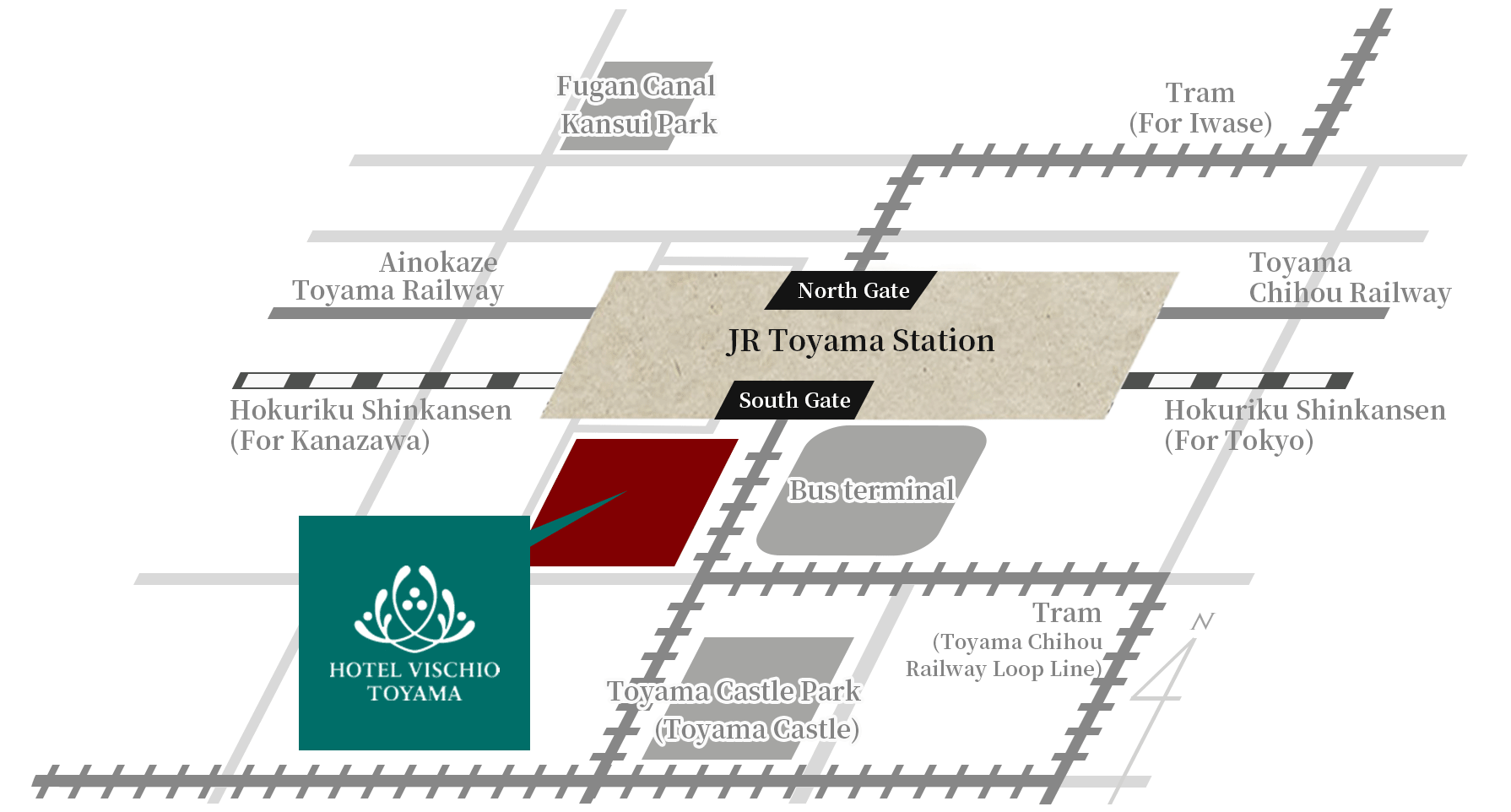 Hotel Vischio Toyama AccessMap