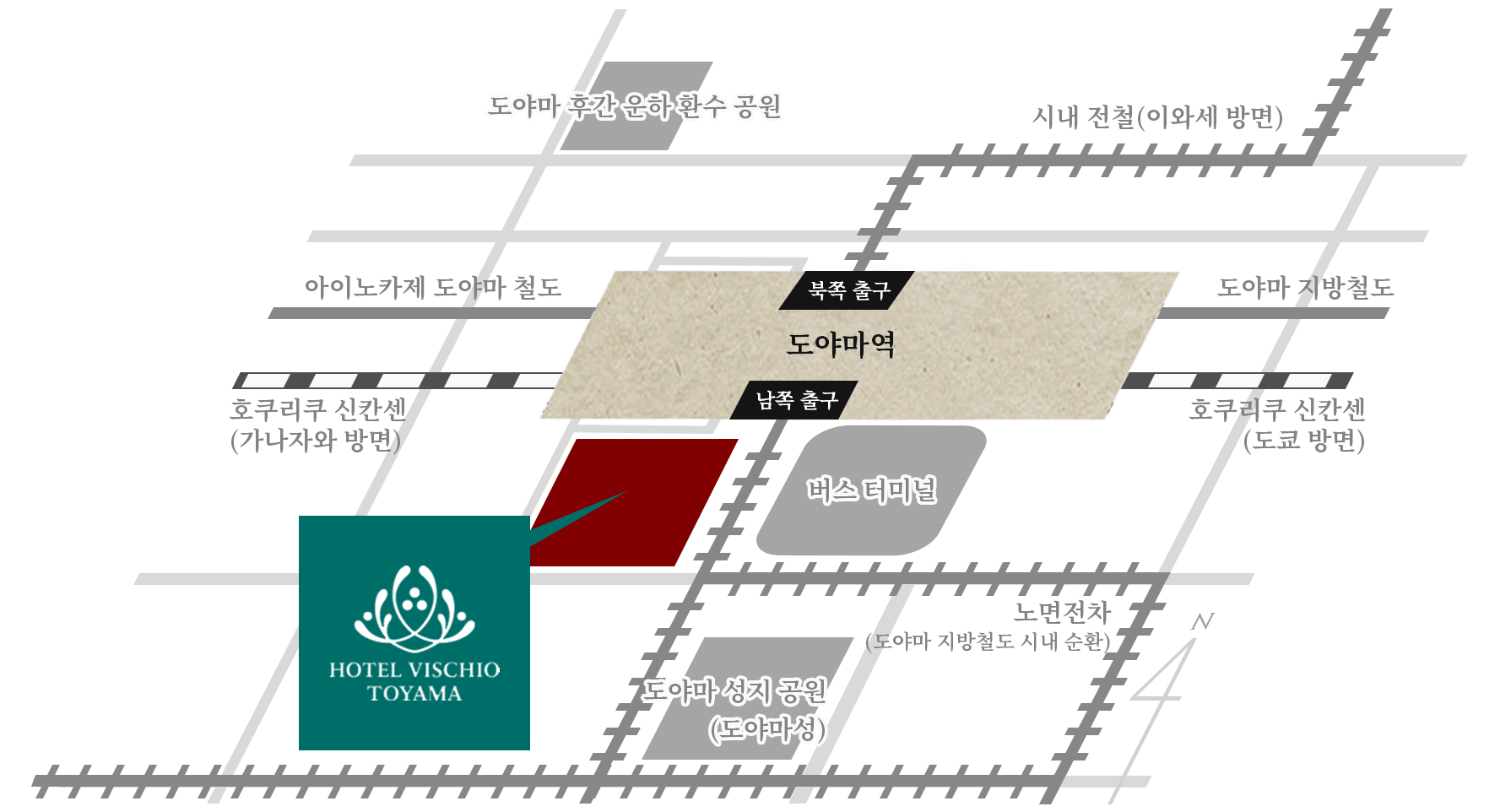호텔 비스키오 도야마 지도