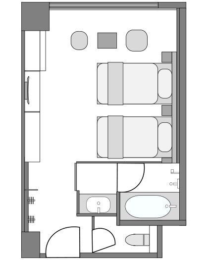 Deluxe twin plus Floor plan
