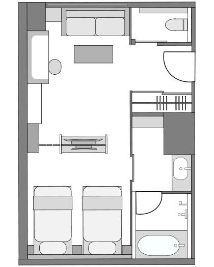 Premium twin Floor plan