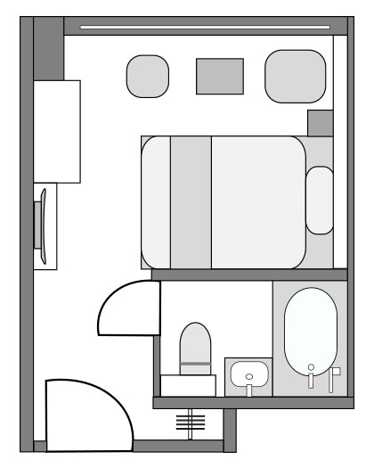 Standard double Floor plan
