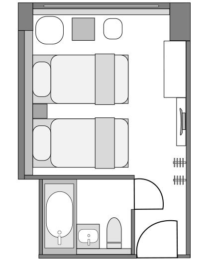 Standard twin Floor plan
